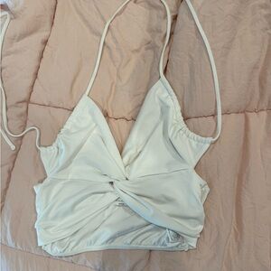 white crop top